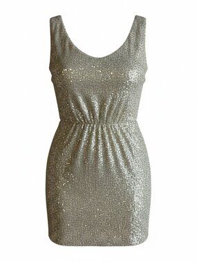 DO + BE NWT Gold Sequin Party Mini Dress Medium